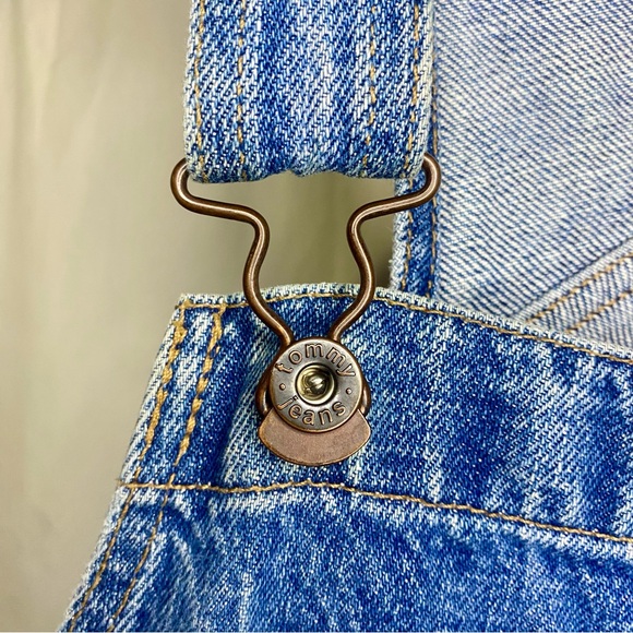 VINTAGE TOMMY HILFIGER TOMMY JEANS 90’s OVERALLS DENIM Unisex size medium - Picture 10 of 15